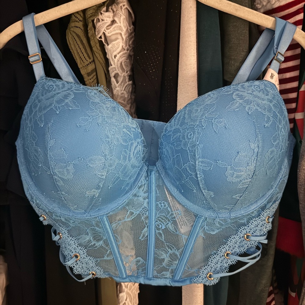 Victoria's Secret Blue Lace Bustier